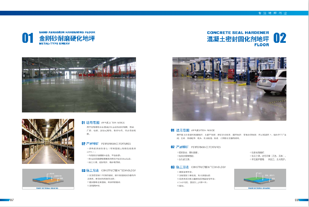 金剛砂耐磨硬化地坪及混凝土密封固化劑地坪漆